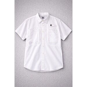 Reel Legends shirt men's large white short sleeve Dri-Fit Outdoor fishing